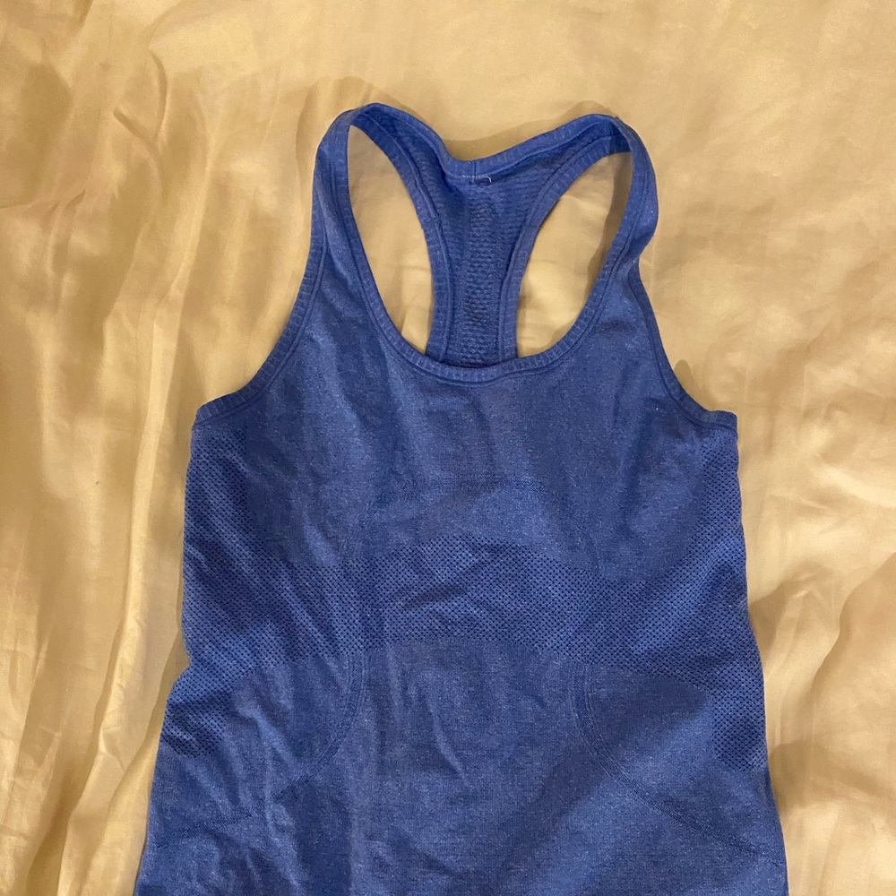Blue lululemon tank top